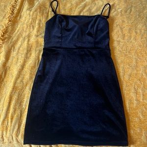 Black velvet urban outfitters dress